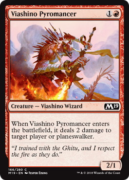 【ENG】《ヴィーアシーノの紅蓮術師/Viashino Pyromancer》[M19]