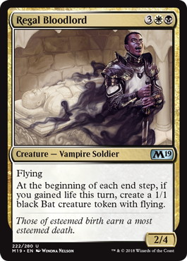 【ENG】【Foil】《威厳ある血王/Regal Bloodlord》[M19]