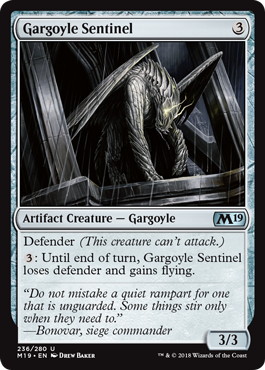 【ENG】【Foil】《ガーゴイルの歩哨/Gargoyle Sentinel》[M19]