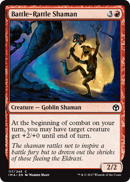 【ENG】【Foil】《戦装飾のシャーマン/Battle-Rattle Shaman》[IMA]