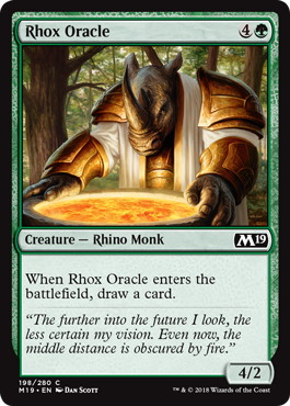 【ENG】《ロウクスの神託者/Rhox Oracle》[M19]