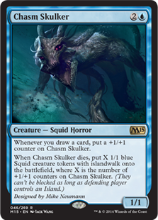 【ENG】《地割れ潜み/Chasm Skulker》[M15]