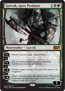 【ENG】【Foil】《頂点捕食者、ガラク/Garruk, Apex Predator》[M15]