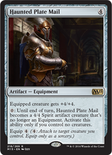 【ENG】【Foil】《憑依された板金鎧/Haunted Plate Mail》[M15]