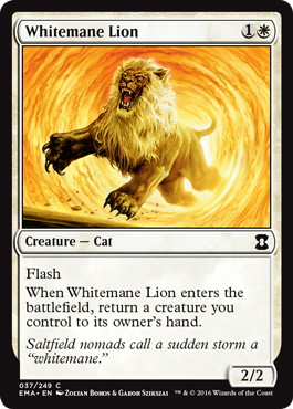 【ENG】【Foil】《白たてがみのライオン/Whitemane Lion》[EMA]