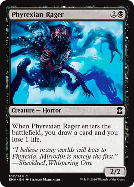 【ENG】【Foil】《ファイレクシアの憤怒鬼/Phyrexian Rager》[EMA]