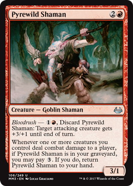 【ENG】【Foil】《薪荒れのシャーマン/Pyrewild Shaman》[MM3]