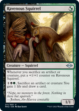 【ENG】【Foil】《貪欲なるリス/Ravenous Squirrel》[MH2]