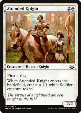 【ENG】【Foil】《従者つきの騎士/Attended Knight》[MM3]