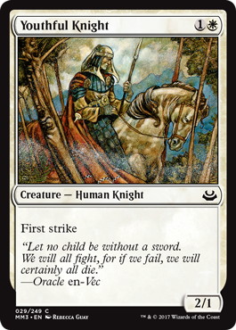 【ENG】【Foil】《若年の騎士/Youthful Knight》[MM3]