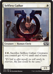 【ENG】《無私の聖戦士/Selfless Cathar》[M15]