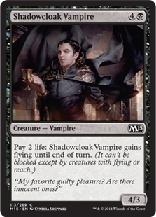 【ENG】【Foil】《影外套の吸血鬼/Shadowcloak Vampire》[M15]