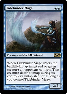 【ENG】《潮縛りの魔道士/Tidebinder Mage》[M14]