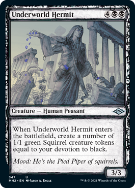 【ENG】【Foil】■スケッチ■《死の国の隠遁者/Underworld Hermit》[MH2]