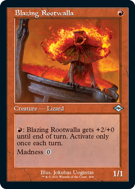 【ENG】【Foil】■旧枠■《猛火のルートワラ/Blazing Rootwalla》[MH2]