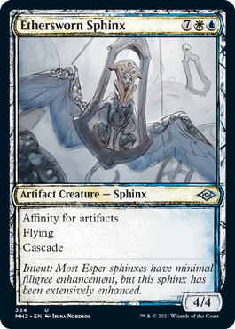 【ENG】【Foil】■スケッチ■《エーテル宣誓会のスフィンクス/Ethersworn Sphinx》[MH2]