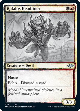 【ENG】【Foil】■スケッチ■《ラクドスの首狩り/Rakdos Headliner》[MH2]