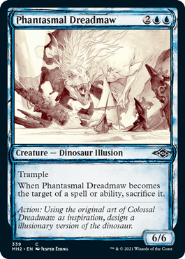 【ENG】【Foil】■スケッチ■《幻影の戦慄大口/Phantasmal Dreadmaw》[MH2]
