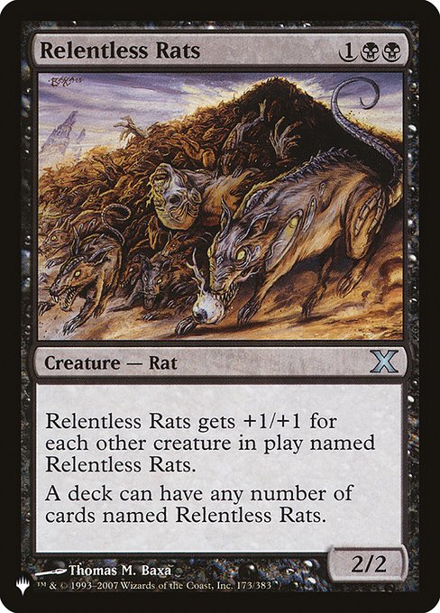 【ENG】《執拗なネズミ/Relentless Rats》[PWシンボル付き再版]
