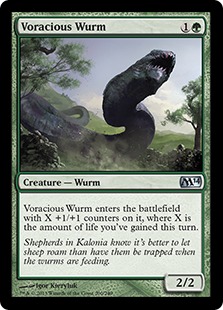 【ENG】【Foil】《大食のワーム/Voracious Wurm》[M14]
