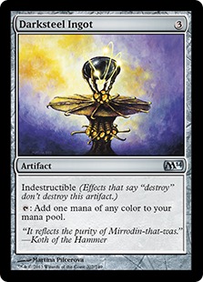 【ENG】【Foil】《ダークスティールの鋳塊/Darksteel Ingot》[M14]