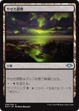 【JPN】【Foil】《やせた原野/Barren Moor》[MH1]