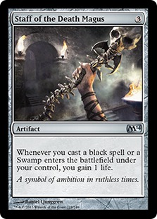【ENG】【Foil】《死の大魔術師の杖/Staff of the Death Magus》[M14]