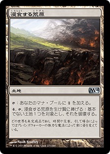 【JPN】【Foil】《浸食する荒原/Encroaching Wastes》[M14]