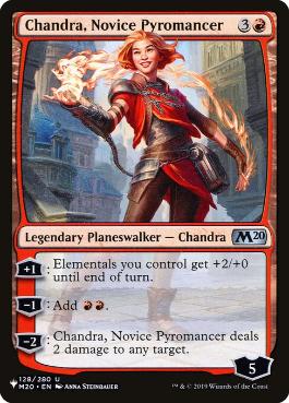 【ENG】《新米紅蓮術師、チャンドラ/Chandra, Novice Pyromancer》[PWシンボル付き再版]