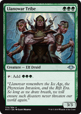 【ENG】【Foil】《ラノワールの部族/Llanowar Tribe》[MH1]