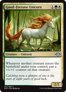 【ENG】【Foil】《吉兆の一角獣/Good-Fortune Unicorn》[MH1]