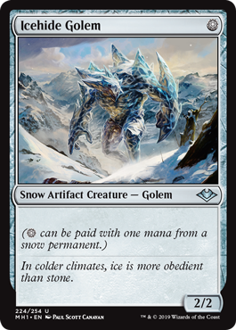 【ENG】【Foil】《氷皮ゴーレム/Icehide Golem》[MH1]