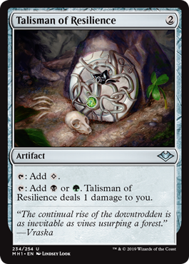 【ENG】【Foil】《反発のタリスマン/Talisman of Resilience》[MH1]