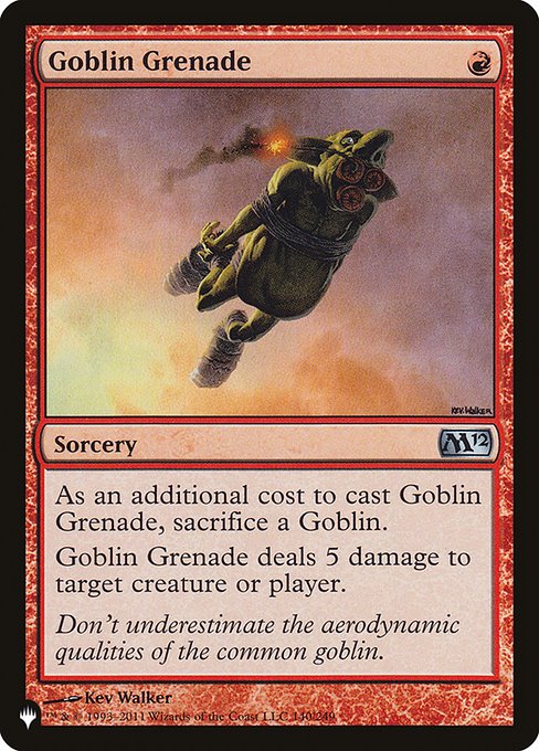 【ENG】《ゴブリンの手投げ弾/Goblin Grenade》[PWシンボル付き再版]