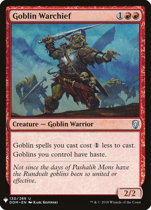 【ENG】《ゴブリンの戦長/Goblin Warchief》[PWシンボル付き再版]