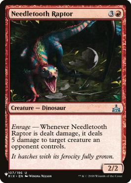 【ENG】《針歯の猛竜/Needletooth Raptor》[PWシンボル付き再版]