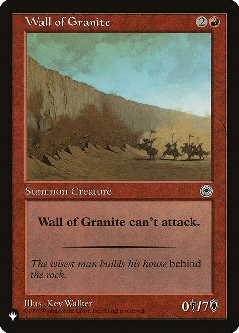 【ENG】《花崗岩の壁/Wall of Granite》[PWシンボル付き再版]