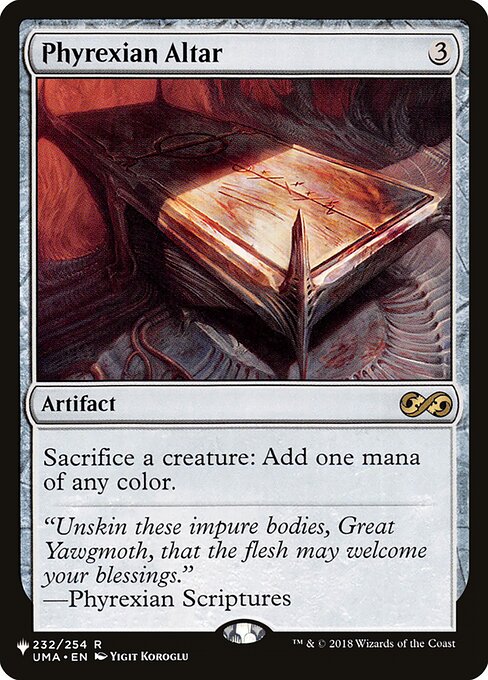 【ENG】《ファイレクシアの供犠台/Phyrexian Altar》[PWシンボル付き再版]
