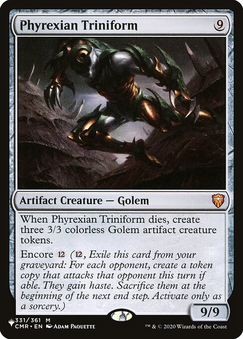 【ENG】《ファイレクシアの三重体/Phyrexian Triniform》[PWシンボル付き再版]