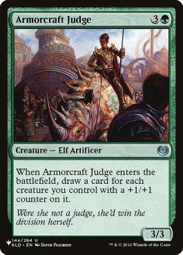 【ENG】《鎧作りの審判者/Armorcraft Judge》[PWシンボル付き再版]