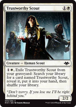 【ENG】【Foil】《信頼できる斥候/Trustworthy Scout》[MH1]