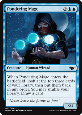 【ENG】【Foil】《思案する魔道士/Pondering Mage》[MH1]