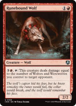 【ENG】《ルーン縛りの狼/Runebound Wolf》[INR]