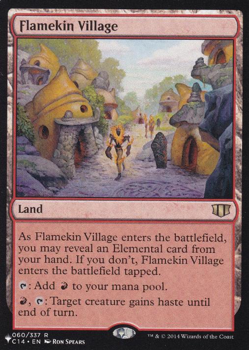 【ENG】《炎族の村/Flamekin Village》(C14)[PWシンボル付き再版]