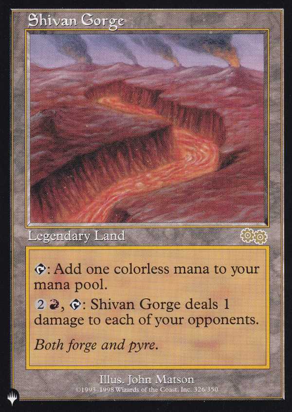 【ENG】《シヴの地溝/Shivan Gorge》[PWシンボル付き再版]