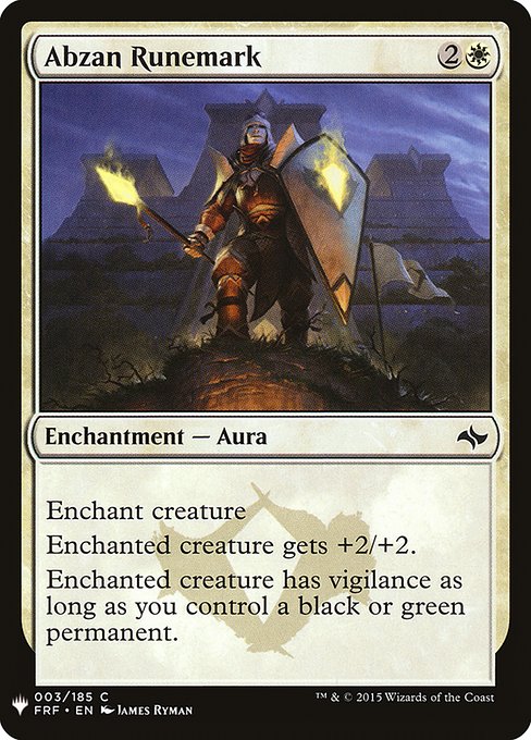 【ENG】《アブザンの呪印/Abzan Runemark》[PWシンボル付き再版]