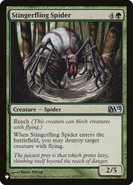 【ENG】《棘投げの蜘蛛/Stingerfling Spider》[PWシンボル付き再版]