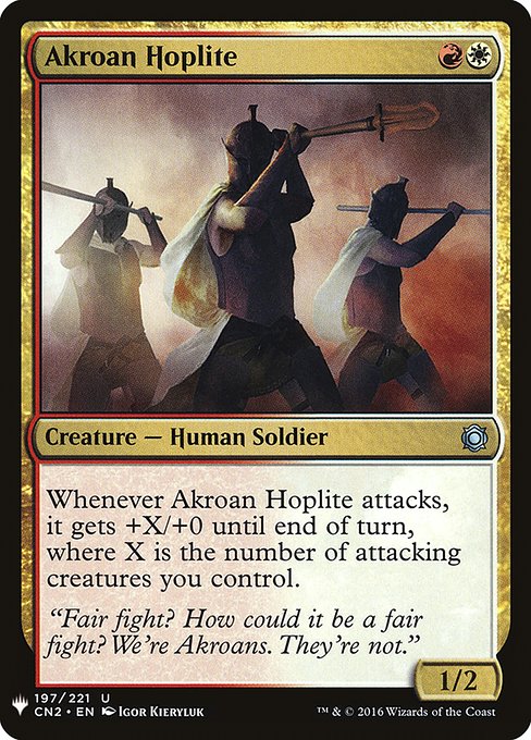 【ENG】《アクロスの重装歩兵/Akroan Hoplite》[PWシンボル付き再版]