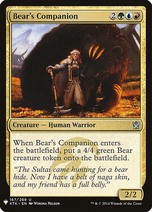 【ENG】《熊の仲間/Bear's Companion》[PWシンボル付き再版]