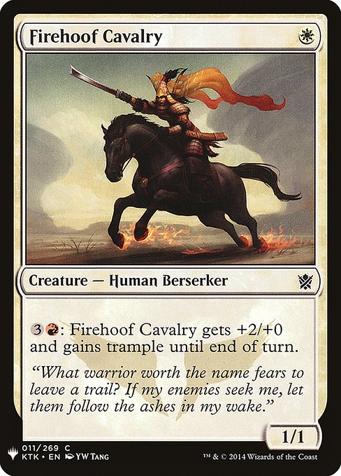 【ENG】《炎蹄の騎兵/Firehoof Cavalry》[PWシンボル付き再版]